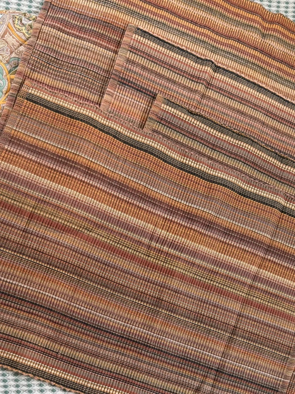 C&F Home Cedar Stripes 100% Cotton Handwoven Set of 6 Placemats 13